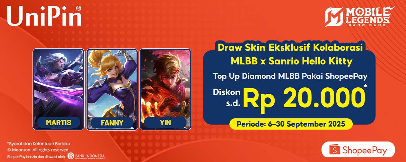Waktunya Gacha! Revamp Skin Ekslusif MLBB x AOT 2025! Ekstra Diskon Rp20.000 Pakai ShopeePay!